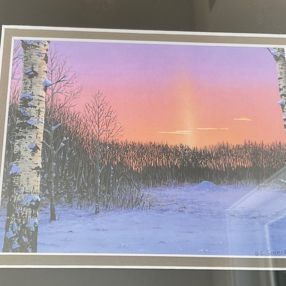 Framed Glen Scrimshaw Winter Haven Art - Picture 3 of 3